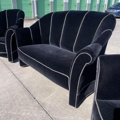 Josef Hoffmann “Haus Koller” Set, Lounge Chair Pair & Loveseat, Wittmann Austria