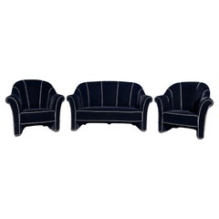 Josef Hoffmann “Haus Koller” Set, Lounge Chair Pair & Loveseat, Wittmann Austria