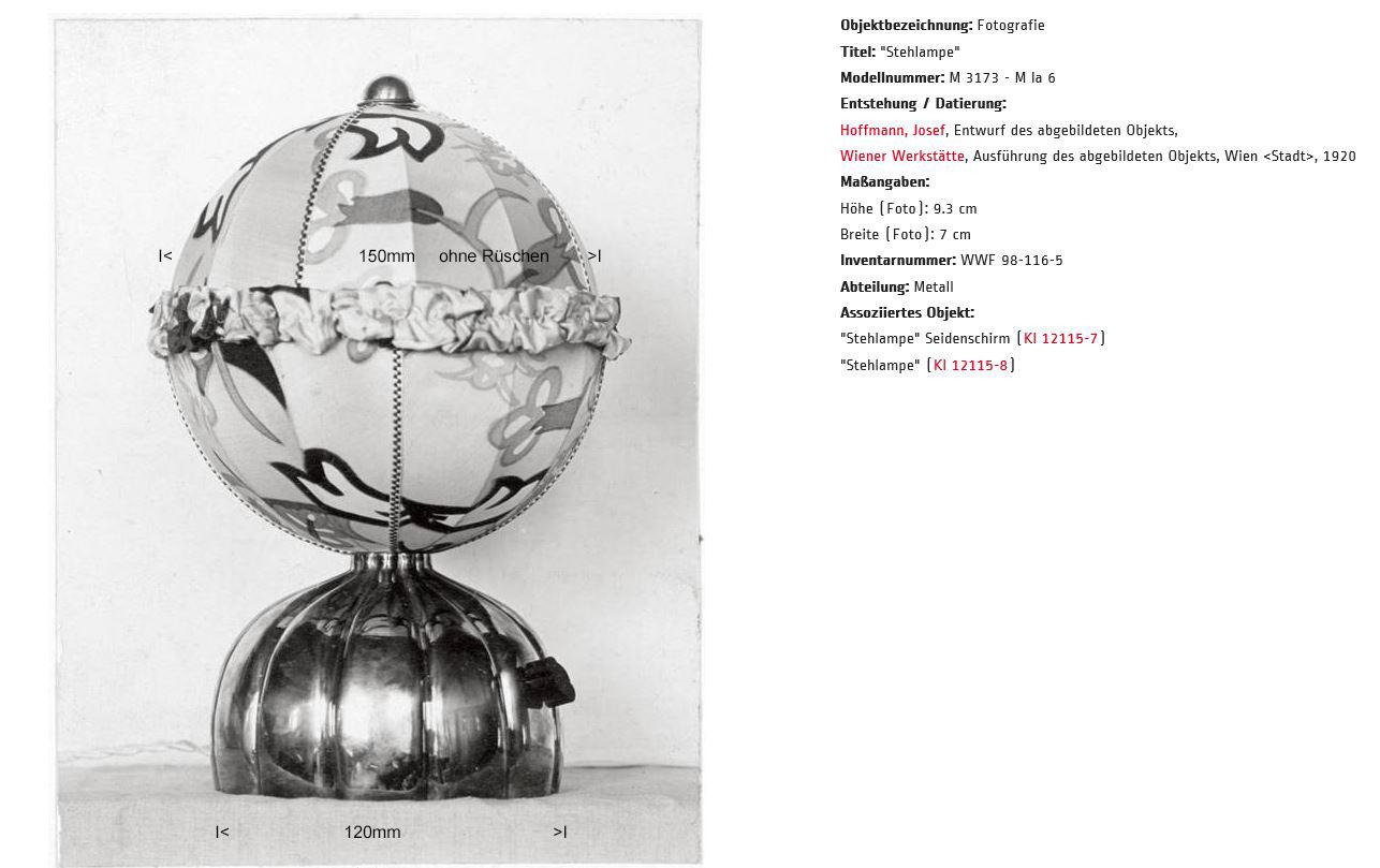 Hand-Crafted Josef Hoffmann & Josef Frank & Wiener Werkstaette Ball Table Lamp, Re-Edition For Sale