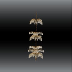 Josef Hoffmann Jugendstil Crystal Chandelier "Palme Shanghai" Re-Edition
