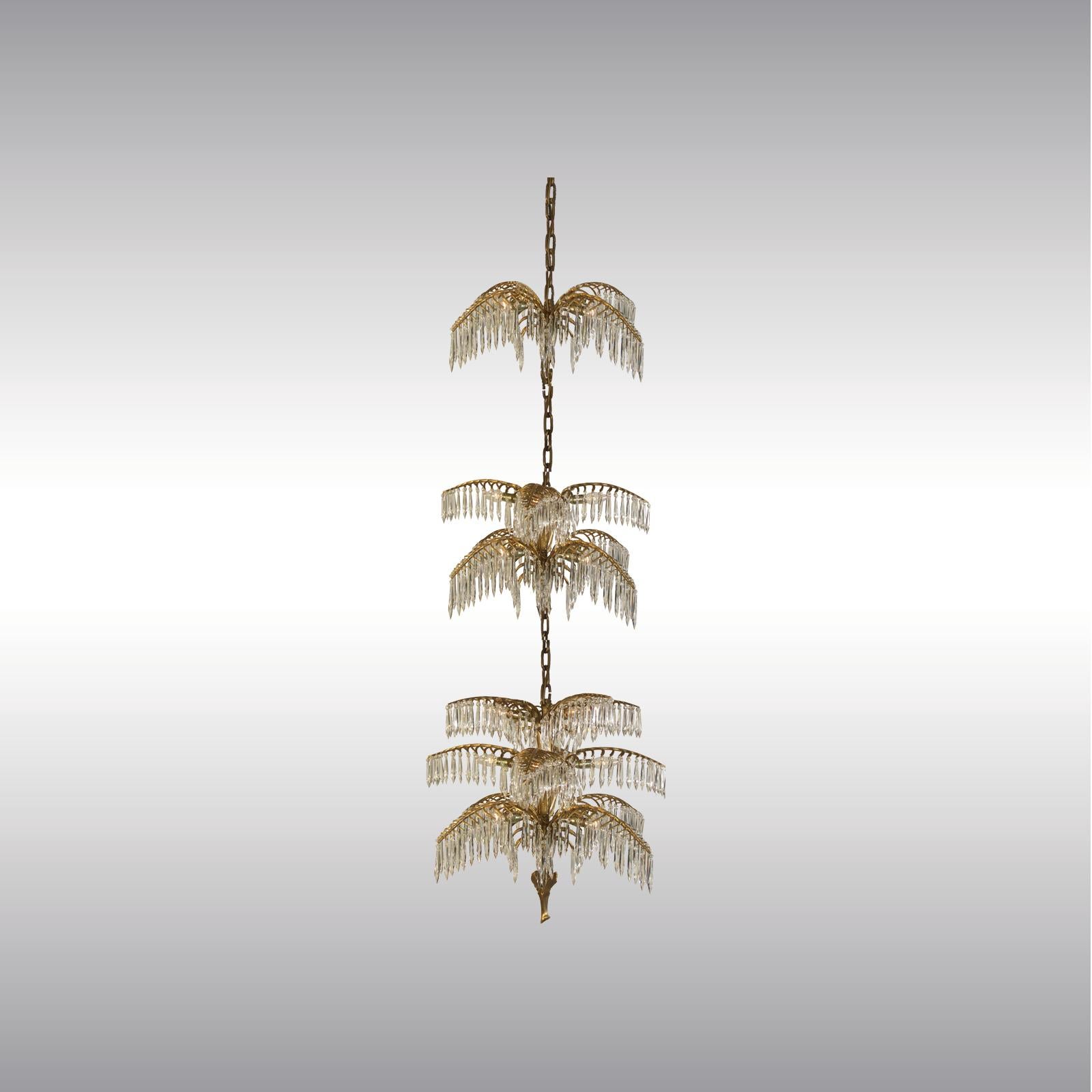 Jugendstil-Kristall-Kronleuchter „Palme Shanghai“ von Josef Hoffmann, Neuauflage im Zustand „Neu“ im Angebot in Vienna, AT