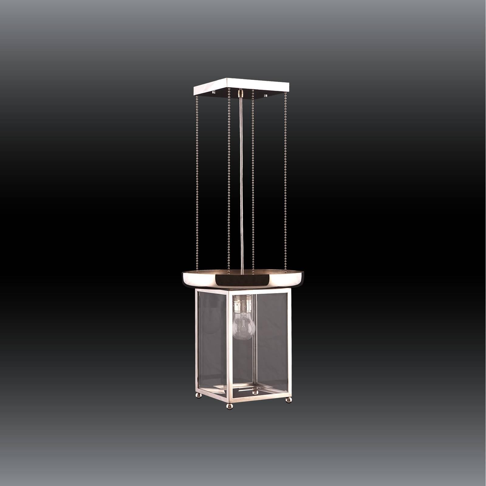 Hand-Crafted Josef Hoffmann Jugendstil Vienna Secessionist Lantern Pende, Re-Edition For Sale