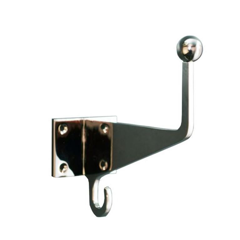 Very elegant handmade coat-hook. Literature: Waltraud Neuwirth, Wiener Werkstaette – Avant Garde Art Deco, Industrial Design, 1985 Vienna p. 49.
Different hooks are available see pictures below.