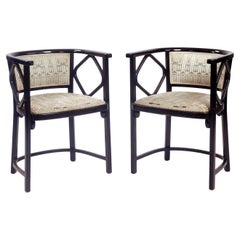 Josef Hoffmann Fledermaus caberet Kammerer chairs by Thonet, 1987