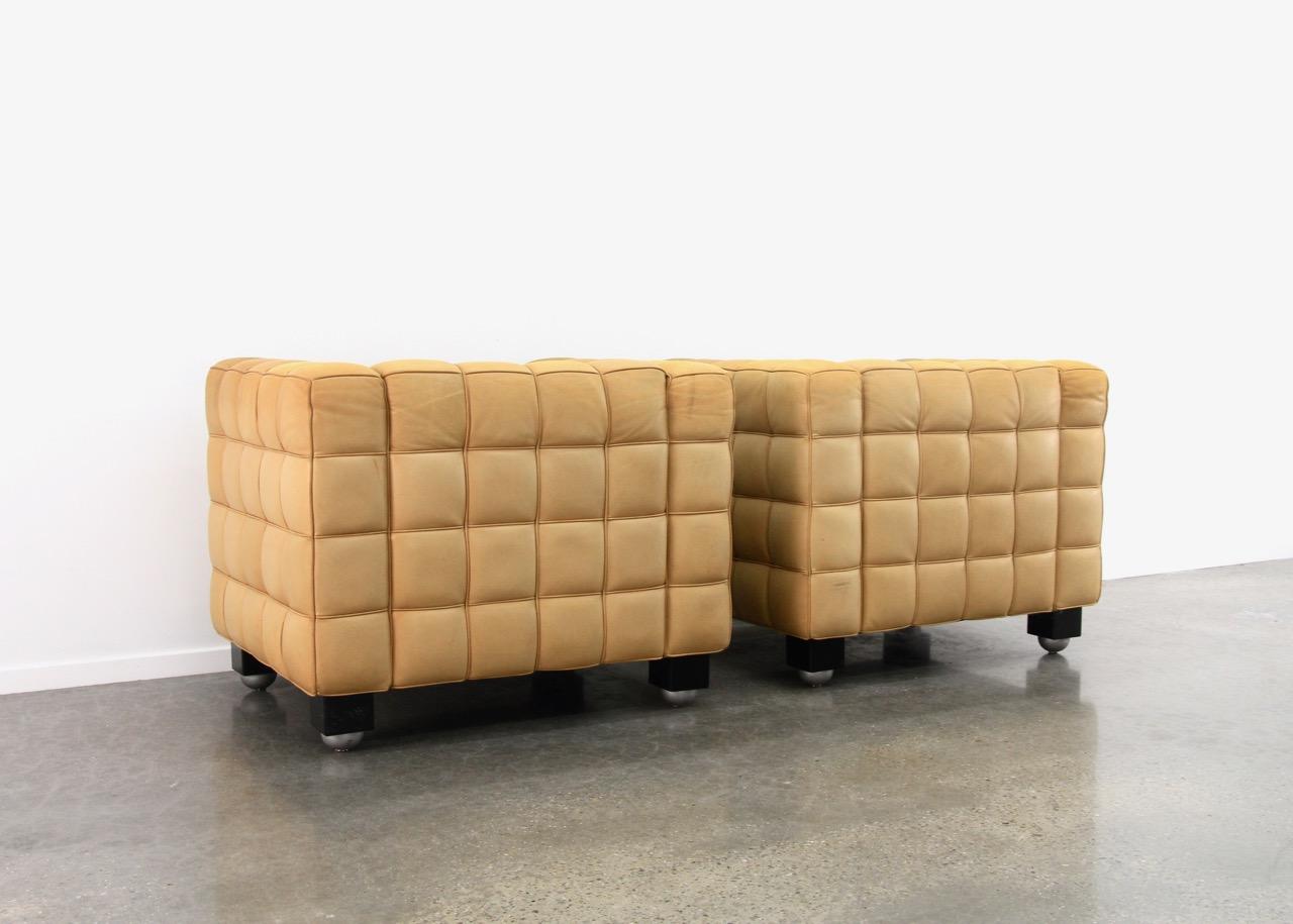 Josef Hoffmann Kubus Armchairs for Wittmann In Good Condition In Antwerp, BE