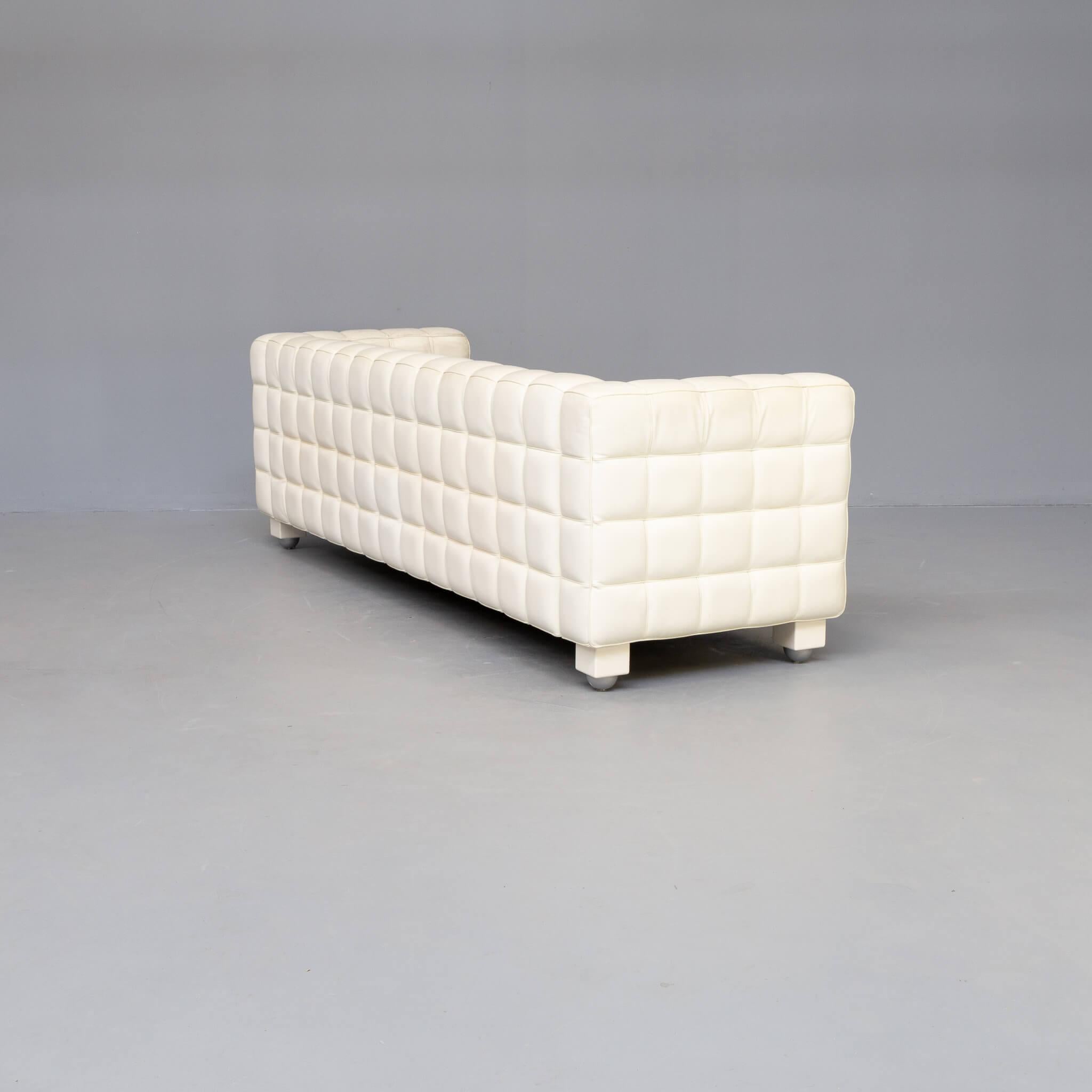 Leather Josef Hoffmann ‘Kubus’ Sofa for Wittmann For Sale
