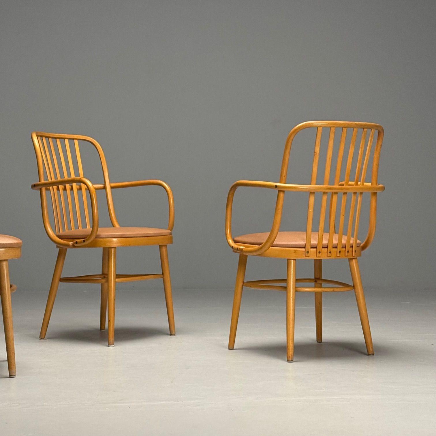 Josef Hoffmann, Ligna, Mid-Century Modern, Bistro Chairs, Czech Republic, 1970s For Sale 1