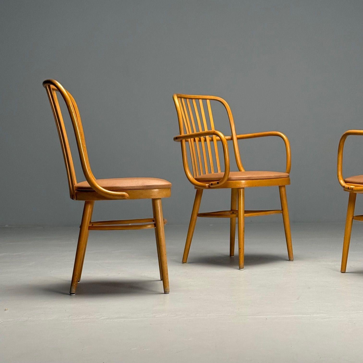 Josef Hoffmann, Ligna, Mid-Century Modern, Bistro Chairs, Czech Republic, 1970s For Sale 2