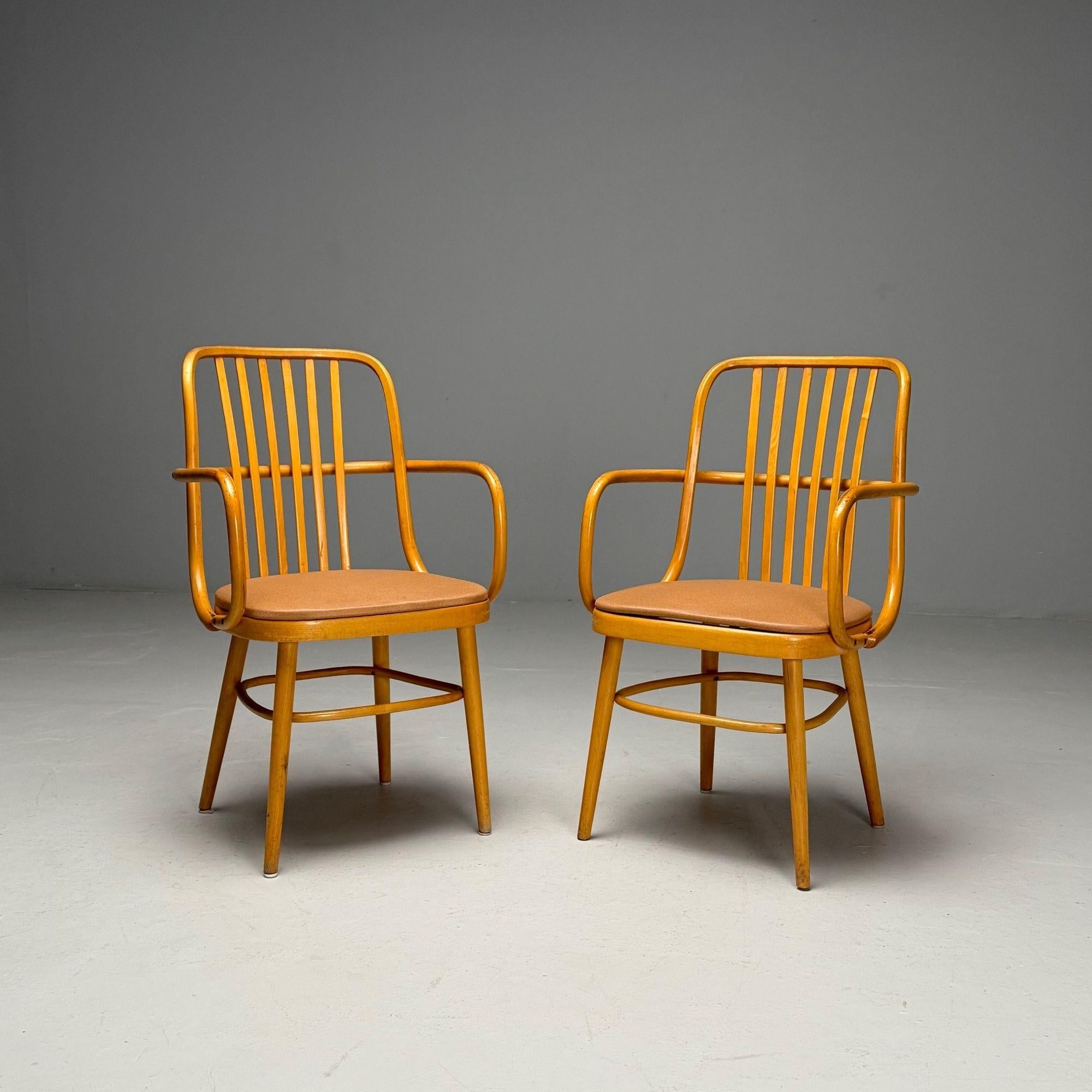 Josef Hoffmann, Ligna, Mid-Century Modern, Bistro Chairs, Czech Republic, 1970s For Sale 3