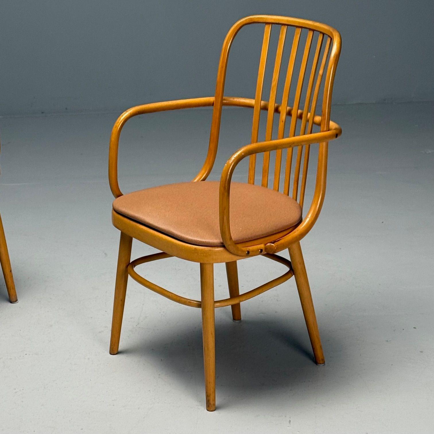 Josef Hoffmann, Ligna, Mid-Century Modern, Bistro Chairs, Czech Republic, 1970s For Sale 4