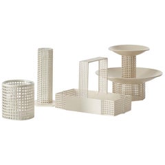 Set di tavoli in metallo di Josef Hoffmann del 1905 rielaborato da Bieffeplast, Italia, anni '60