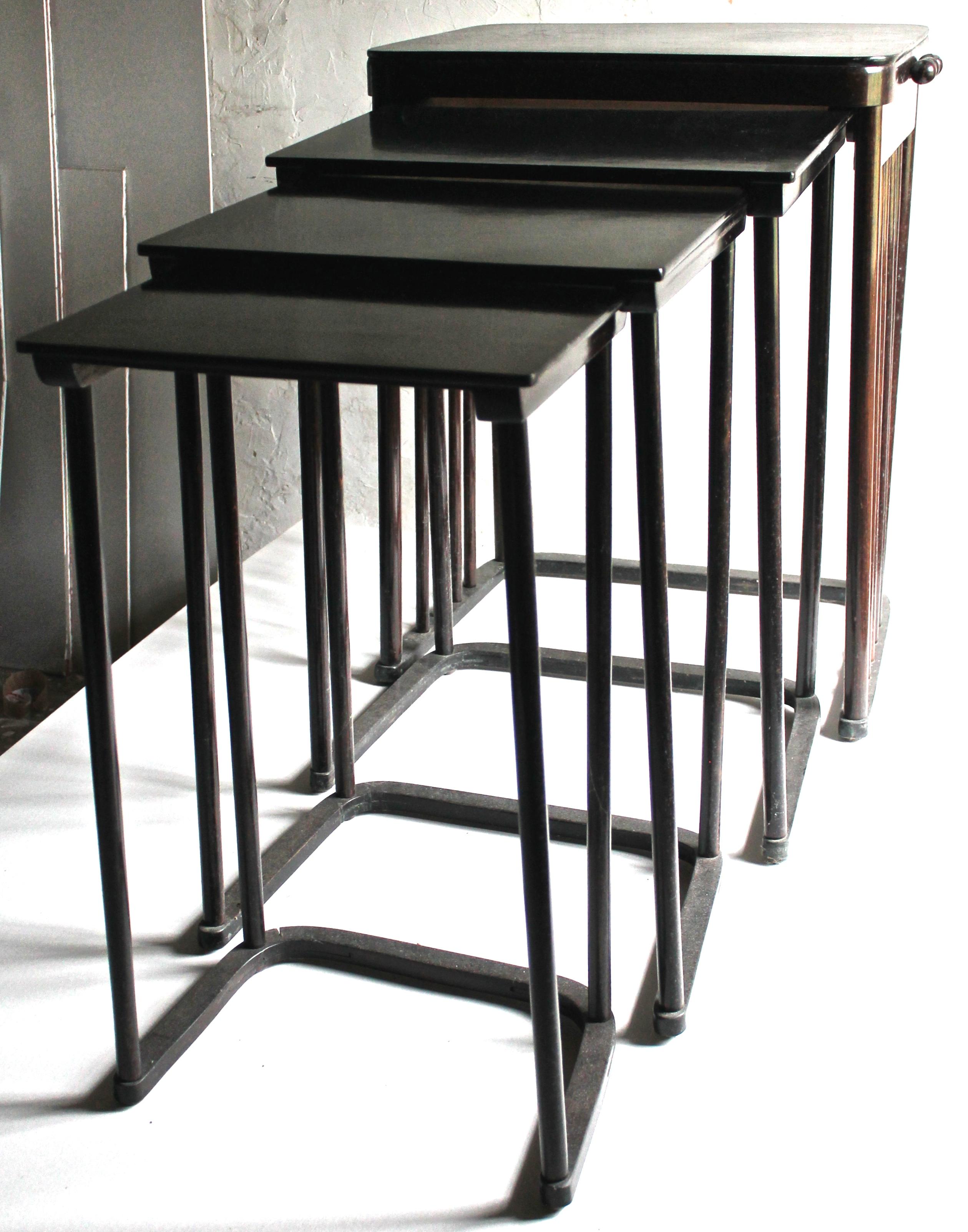 Josef Hoffmann Nest of Tables J. J. Kohn, 1904 Wiener Werkstatte For Sale 3