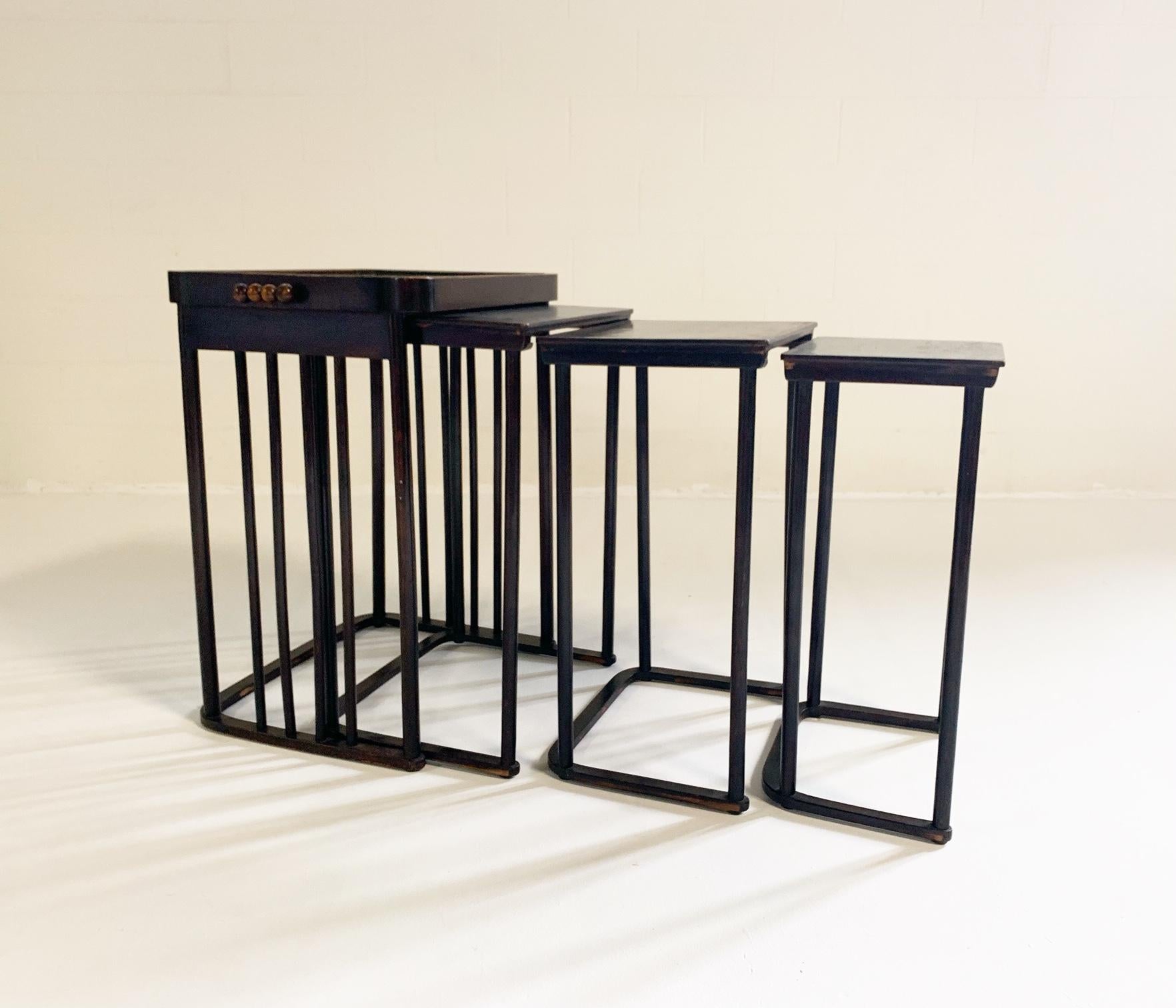 Austrian Josef Hoffmann Nesting Tables, Set of 4