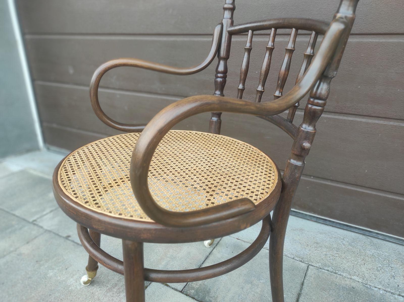 Sedia da ufficio Josef Hoffmann con rotelle in porcellana per Fischel 1910 in vendita 4