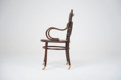 Josef Hoffmann Office Chair With Porcelain Caster Wheels For FISCHEL 1910s