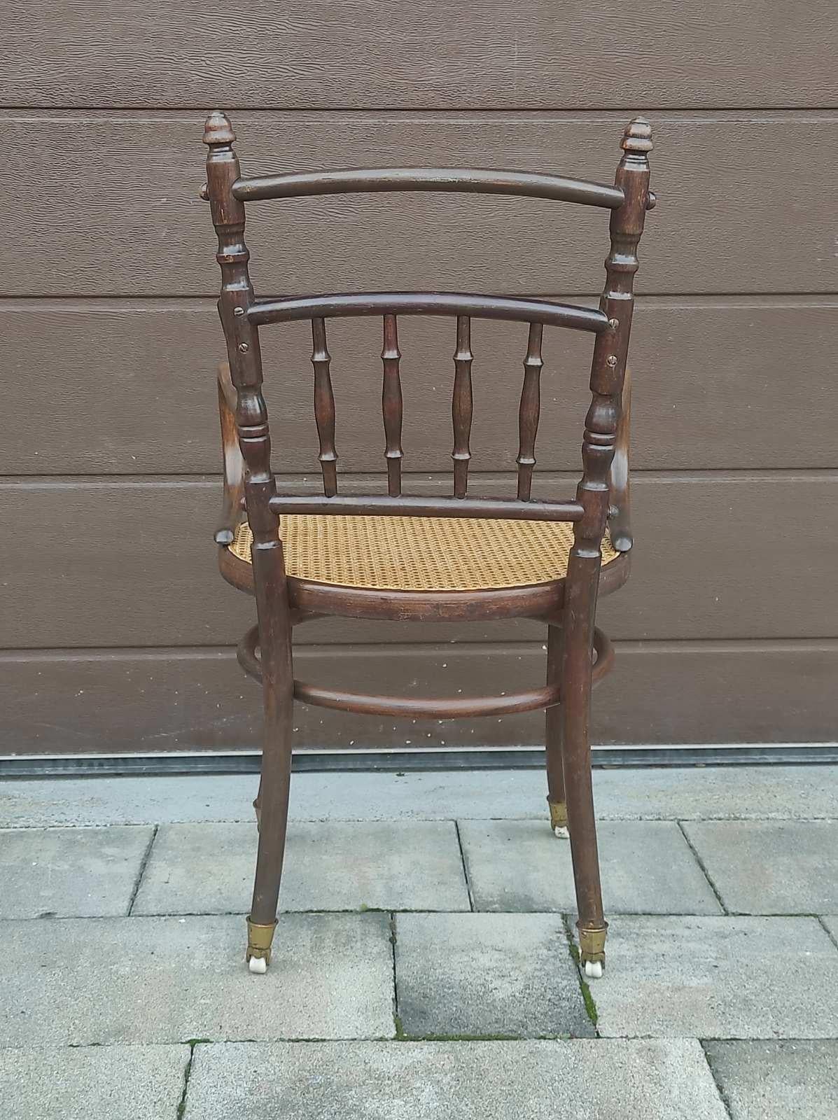Inizio XX secolo Sedia da ufficio Josef Hoffmann con rotelle in porcellana per Fischel 1910 in vendita