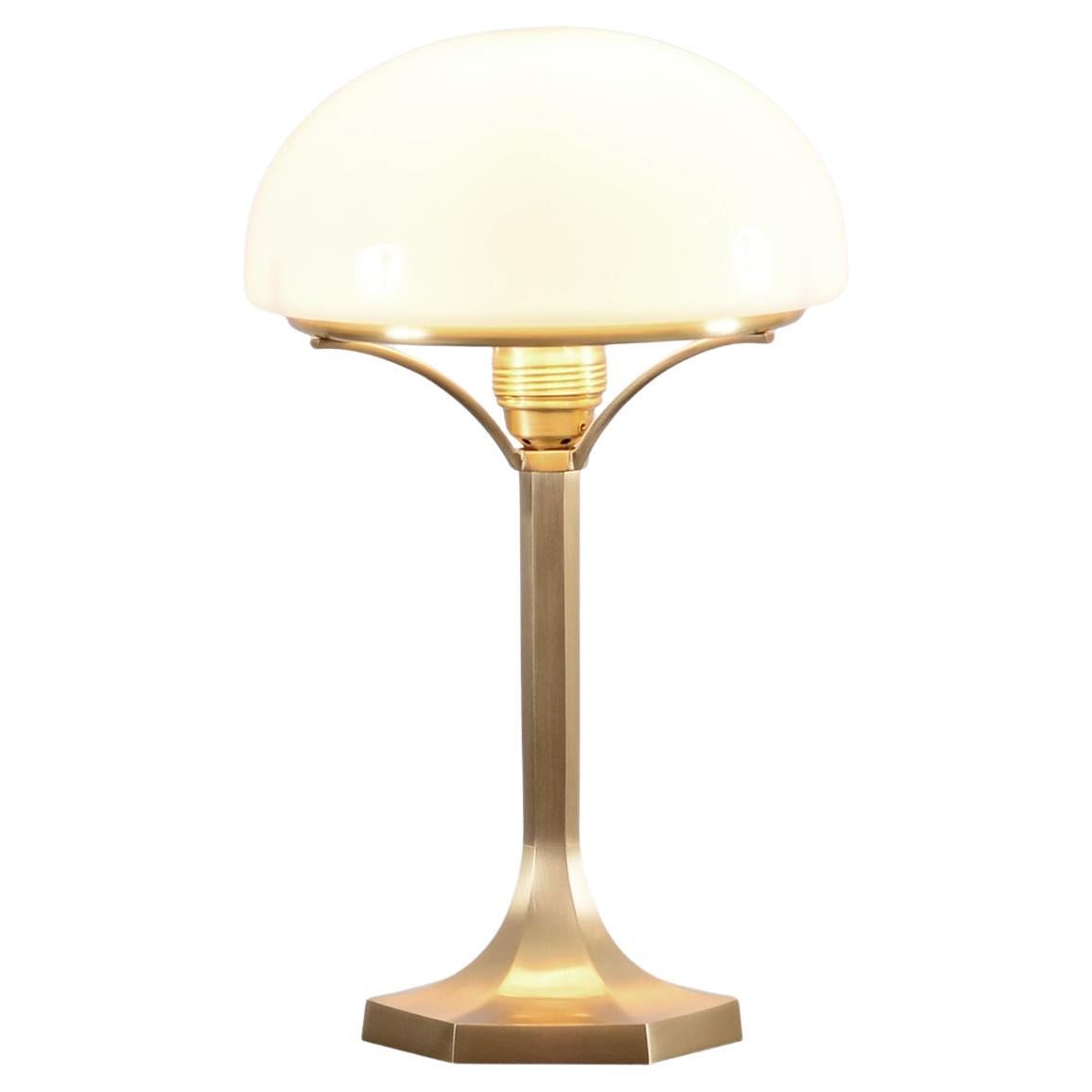 Josef Hoffmann Opaline Glass Table Lamp, Re-Edition, Woka Lamps, Vienna