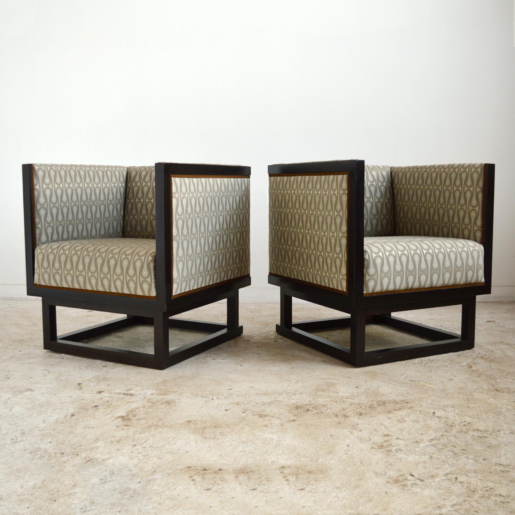 Late 20th Century Josef Hoffmann Pair of Cabinet Chairs