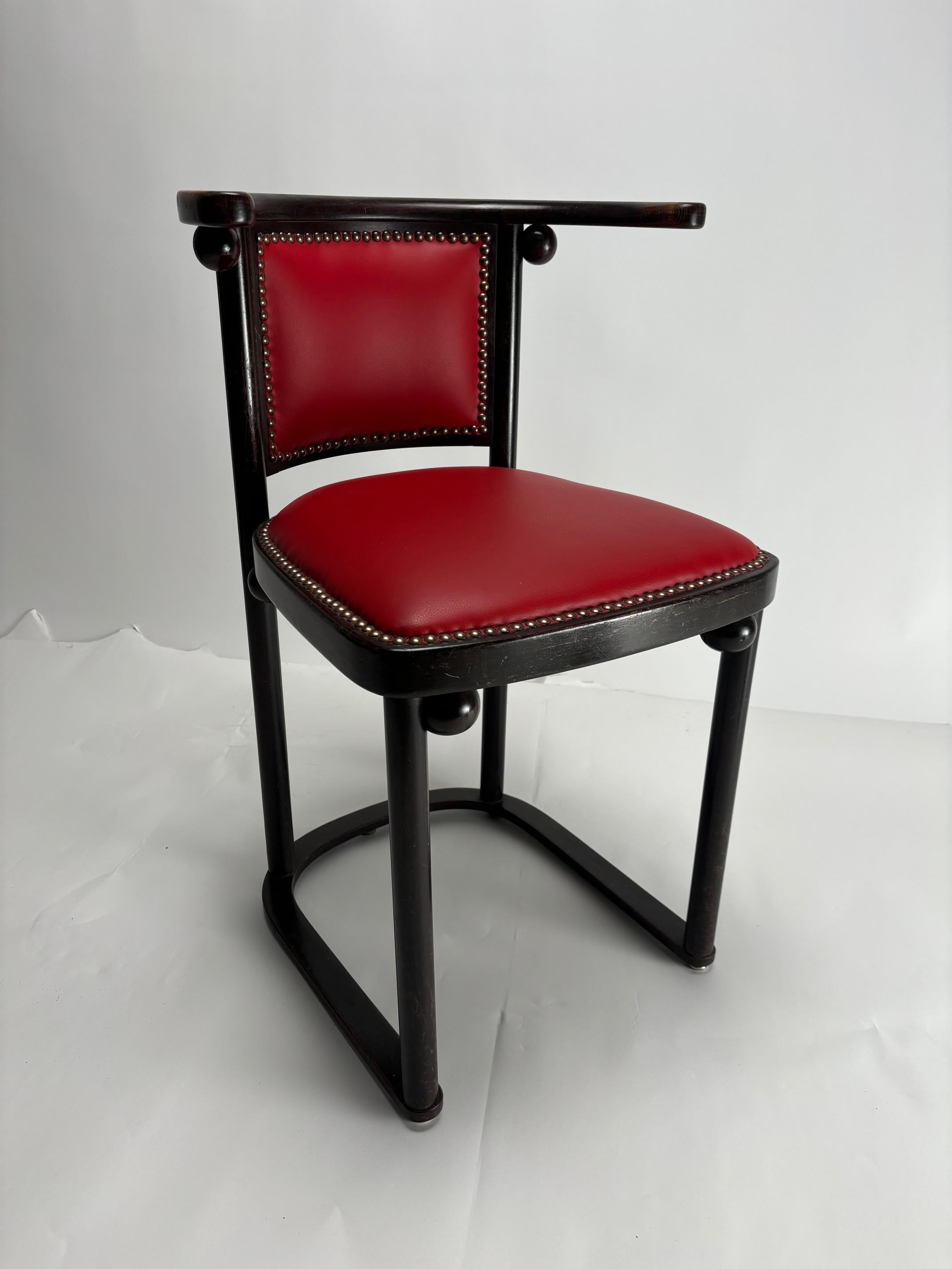 Secessione di Vienna Josef Hoffmann, Coppia di sedie Fledermaus, Austria, 1905 (Prima edizione) in vendita