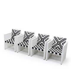 Josef Hoffmann, Purkersdorf Chair by Wittmann, Austria, circa 1990