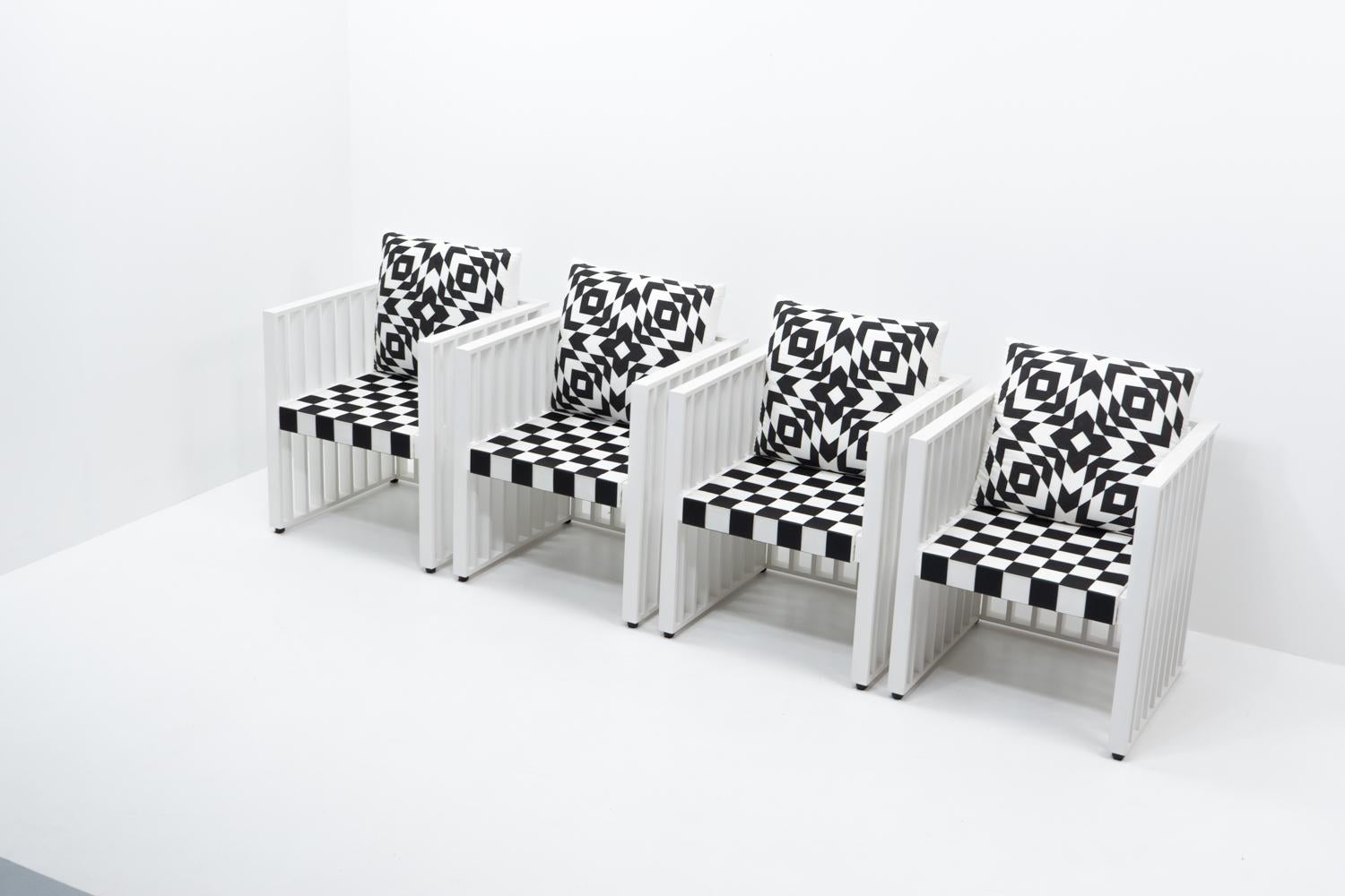 Mid-Century Modern Josef Hoffmann, Purkersdorf Chair by Wittmann, Austria, circa 1990 For Sale
