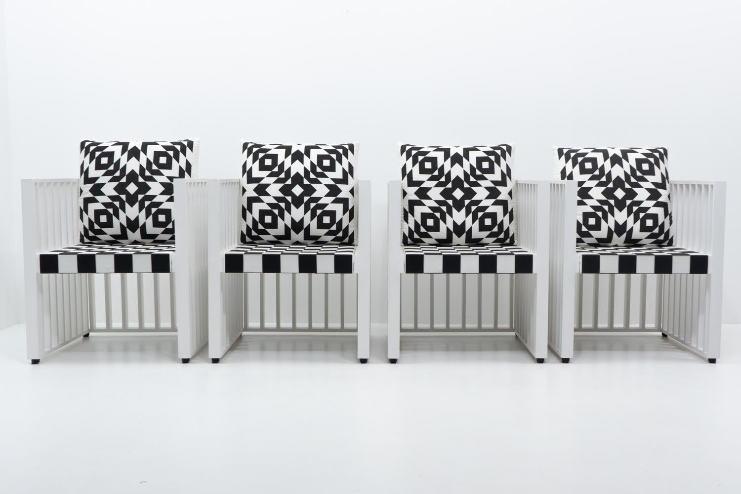Austrian Josef Hoffmann, Purkersdorf Chair by Wittmann, Austria, circa 1990 For Sale