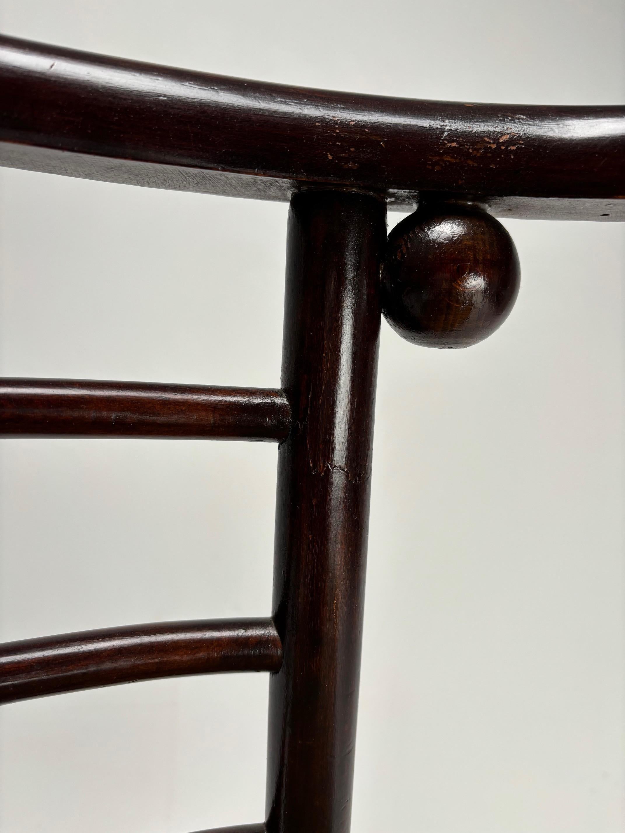 Josef Hoffmann, ensemble de 4 chaises Fledermaus pour J.J. Kohn, Autriche, 1905 Bon état à Argelato, BO