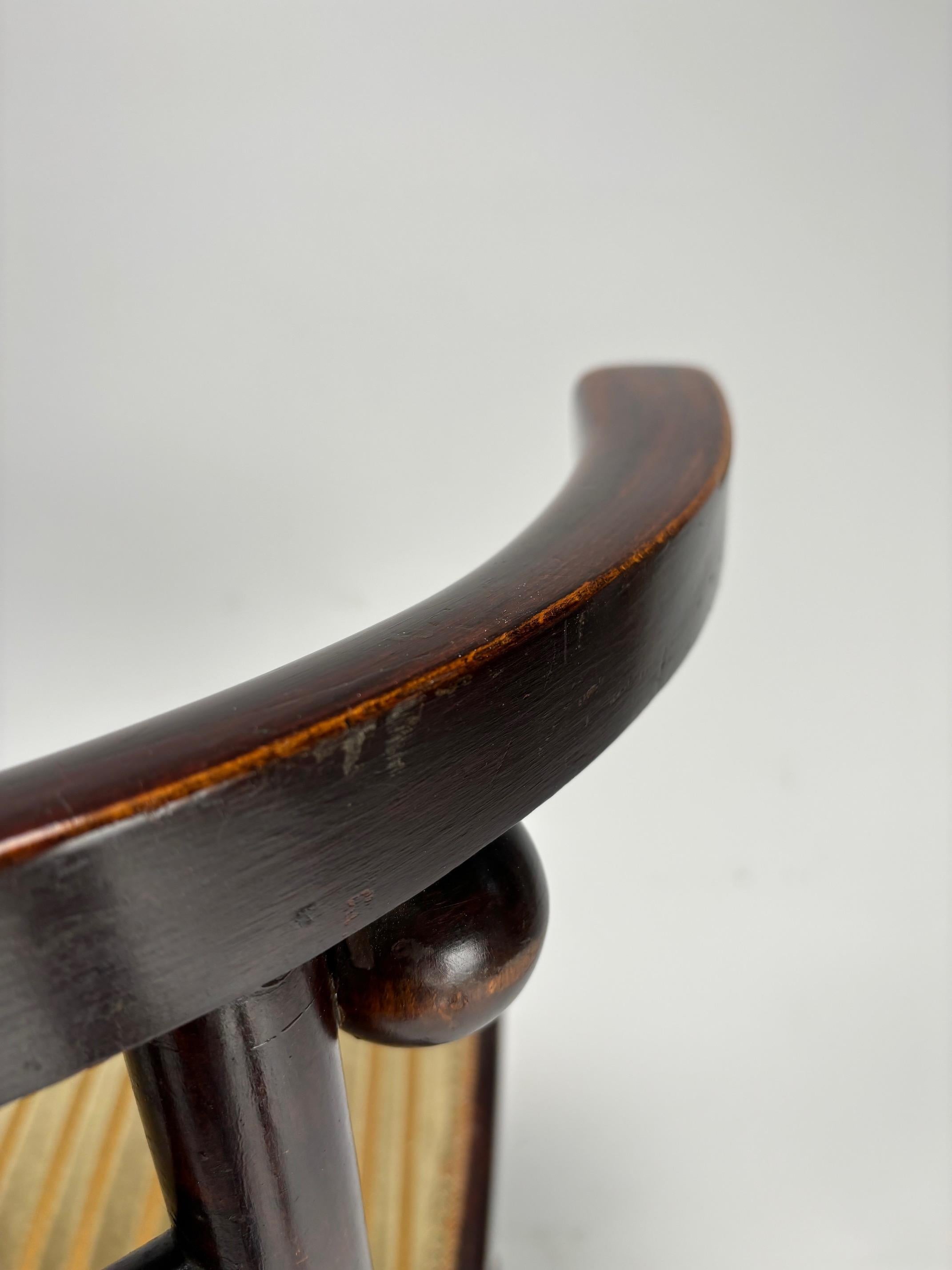 Bois cintré Josef Hoffmann, ensemble de 4 chaises Fledermaus pour J.J. Kohn, Autriche, 1905