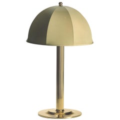 Josef Hoffmann Silk and brass Table Lamp Villa Primavesi, Re-Edition