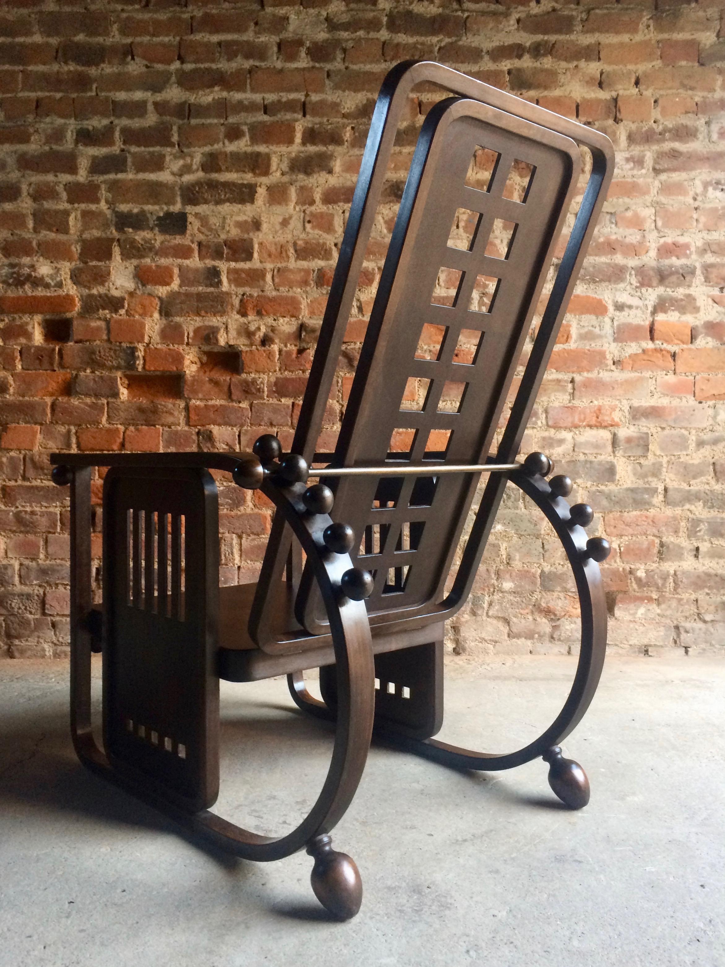 Bauhaus Josef Hoffmann Sitzmaschine Chair circa 1905 Austrian Rare Museum Quality