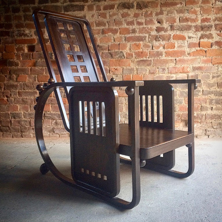Josef Hoffmann Sitzmaschine Chair circa 1905 Austrian Rare Museum Quality 1