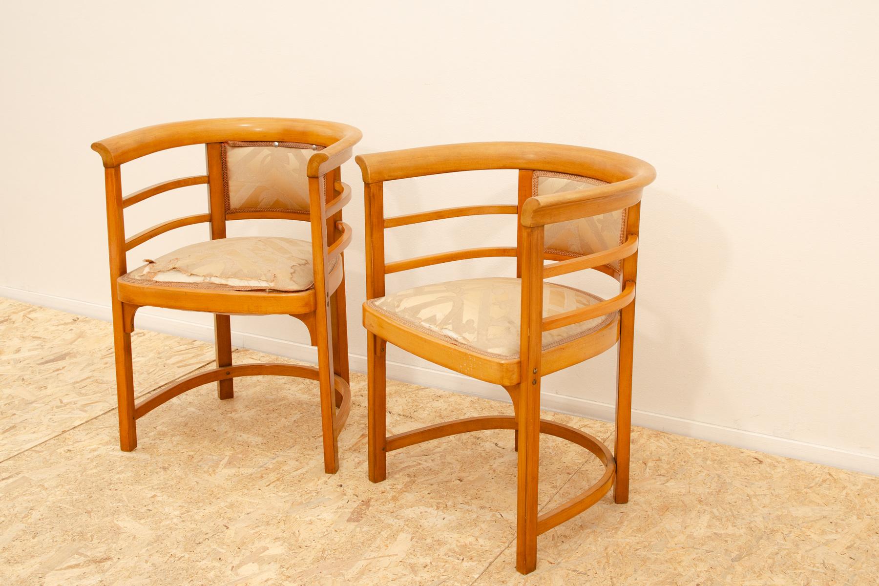 Austrian Josef Hoffmann style bentwood armchairs, 1920´s, Europe For Sale