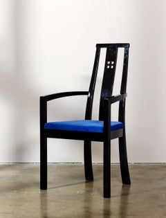 Josef Hoffmann Style High Back Armchair, Austria, 1980s