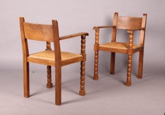 Josef Hoffmann Style Pair of Armchairs