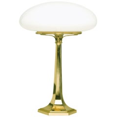 Josef Hoffmann Table Lamp with Opaline Glass Shade, Re Edition