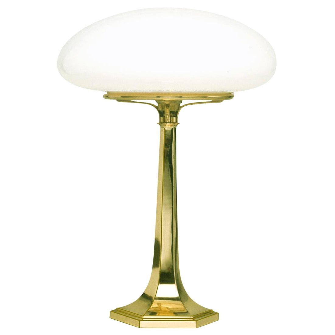 Josef Hoffmann Table Lamp with Opaline Glass Shade, Re Edition For Sale