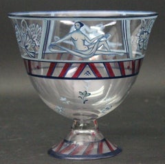 Josef Hoffmann/Vally Wieselthier/Wiener Werkstaette un centrotavola in vetro, 1917