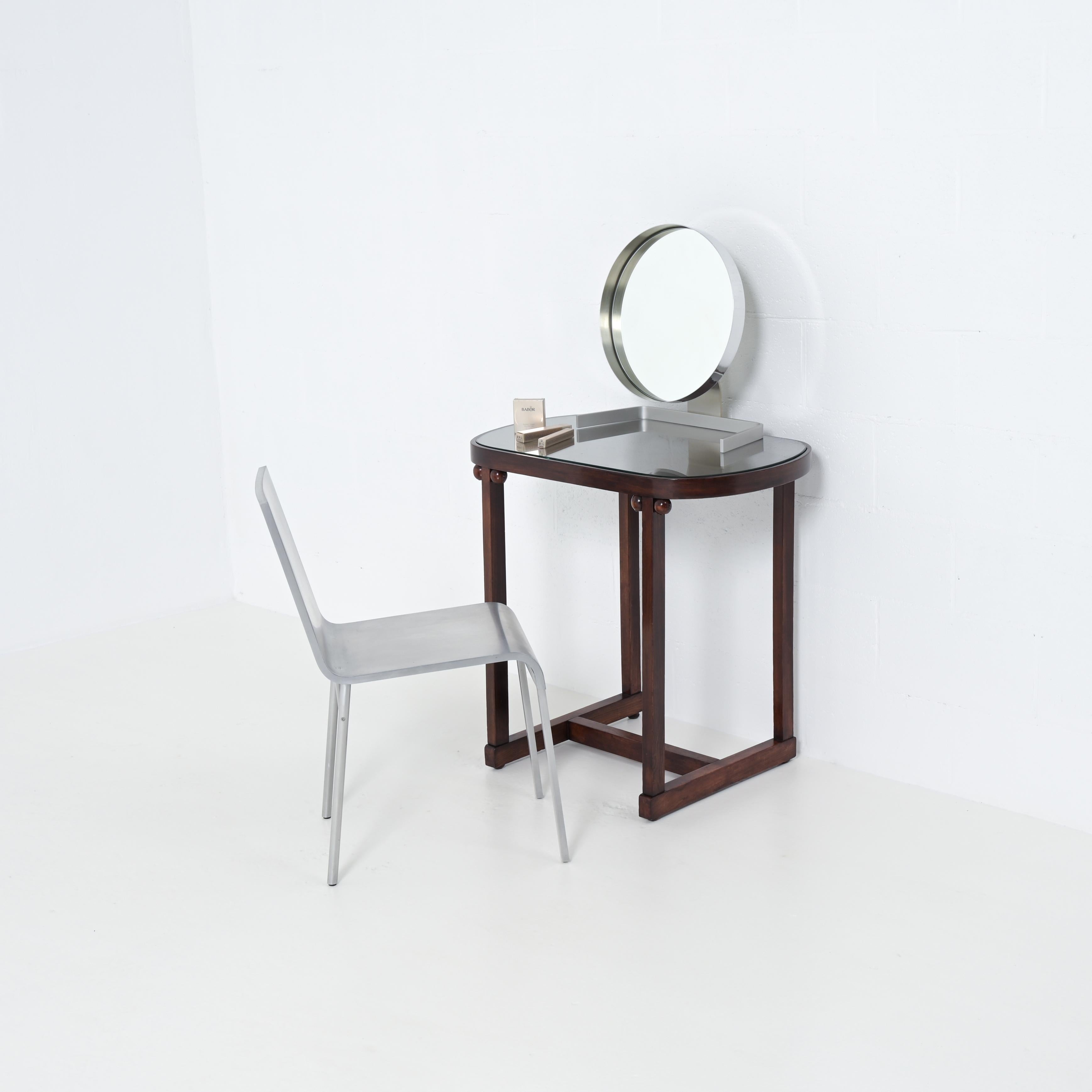 Glass Josef Hoffmann vanity table by J. & J. Kohn For Sale