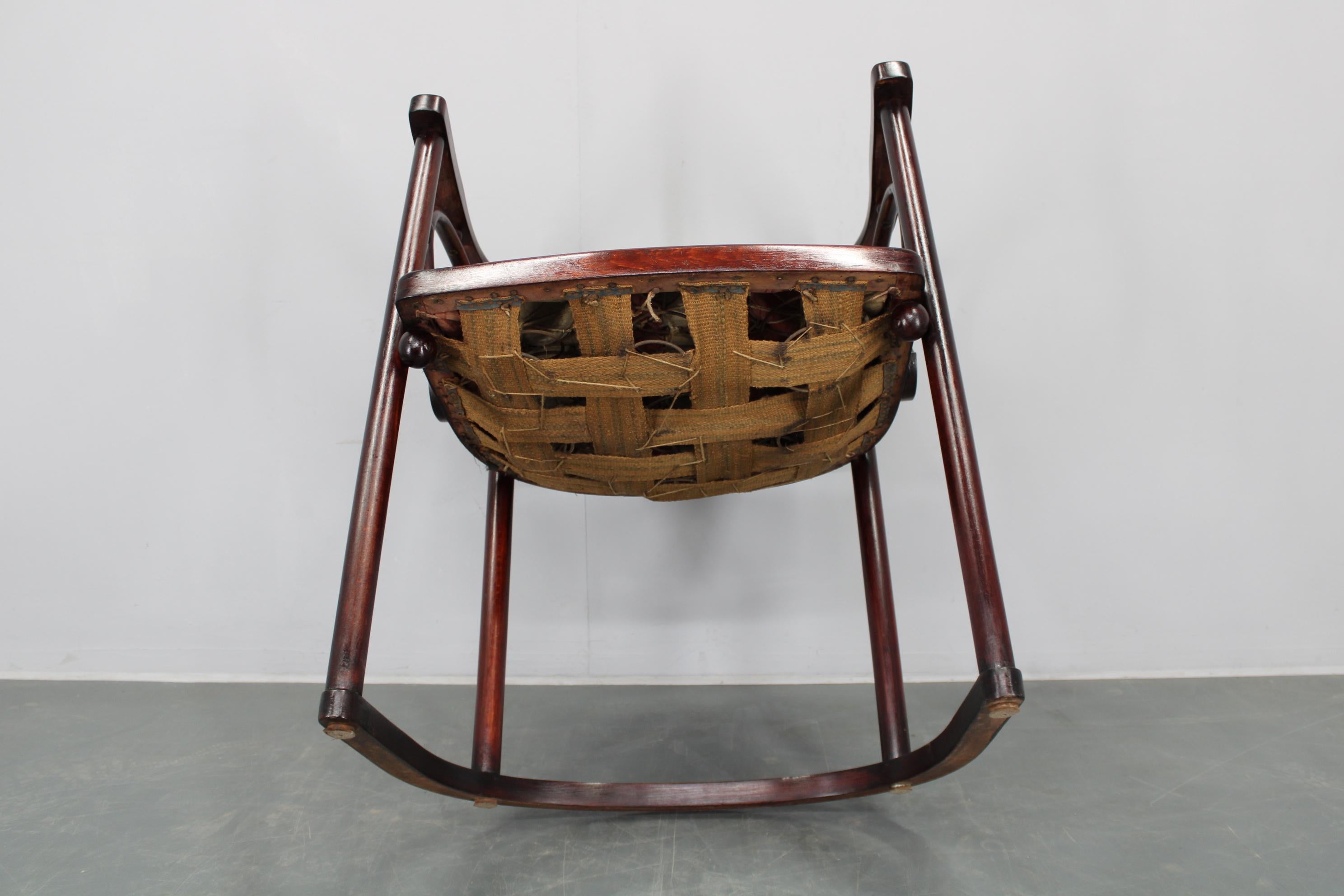 Josef Hoffmann Variation des Jugendstils „Fledermaus“ Sessels von Fischel im Angebot 6