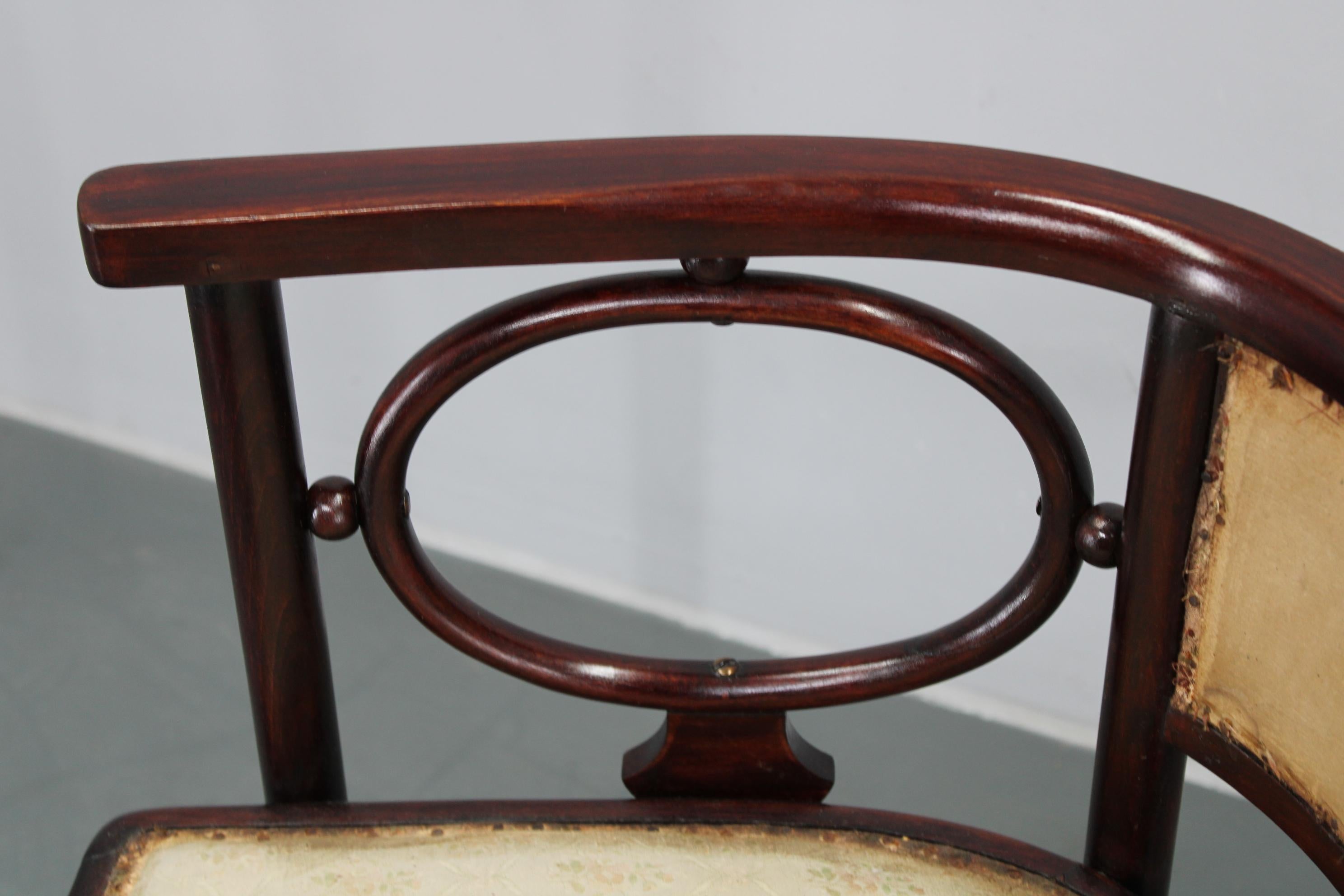 Josef Hoffmann Variation des Jugendstils „Fledermaus“ Sessels von Fischel im Angebot 1