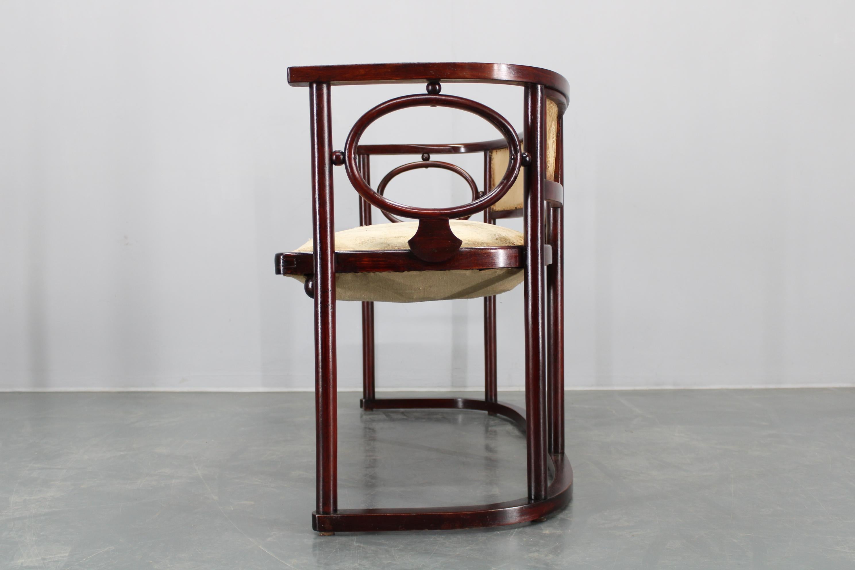 Josef Hoffmann Variación del sofá y sillón Art Nouveau 