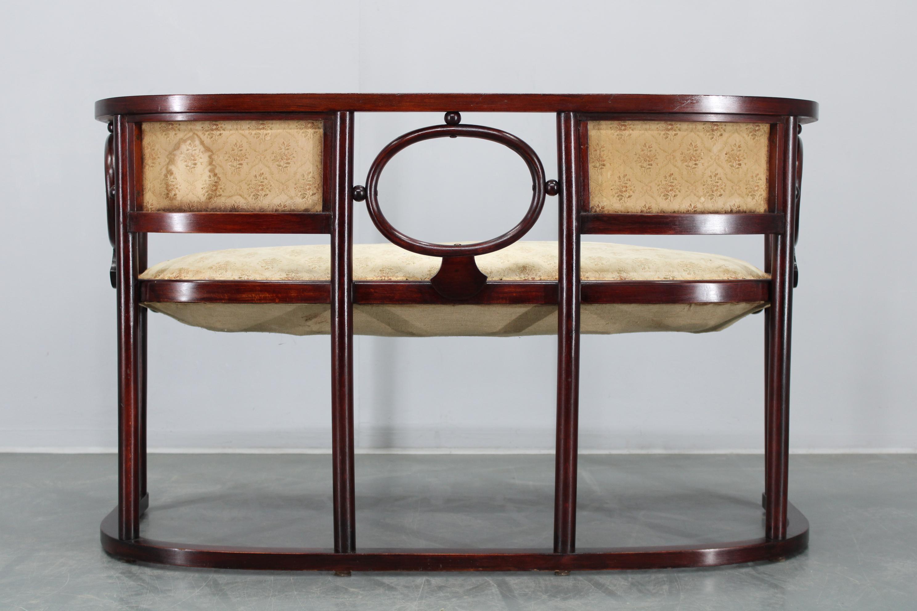 Josef Hoffmann Variación del sofá y sillón Art Nouveau 