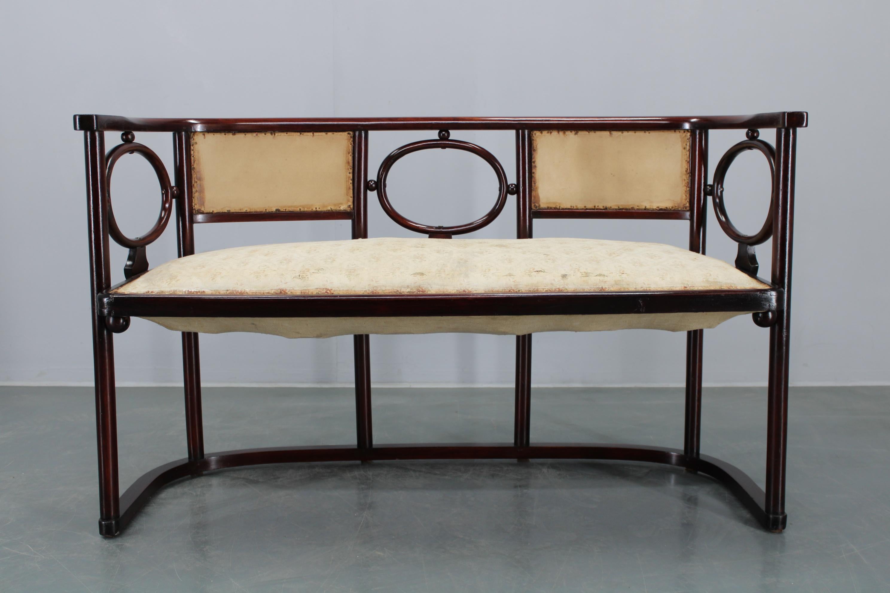 Josef Hoffmann Variación del sofá y sillón Art Nouveau 