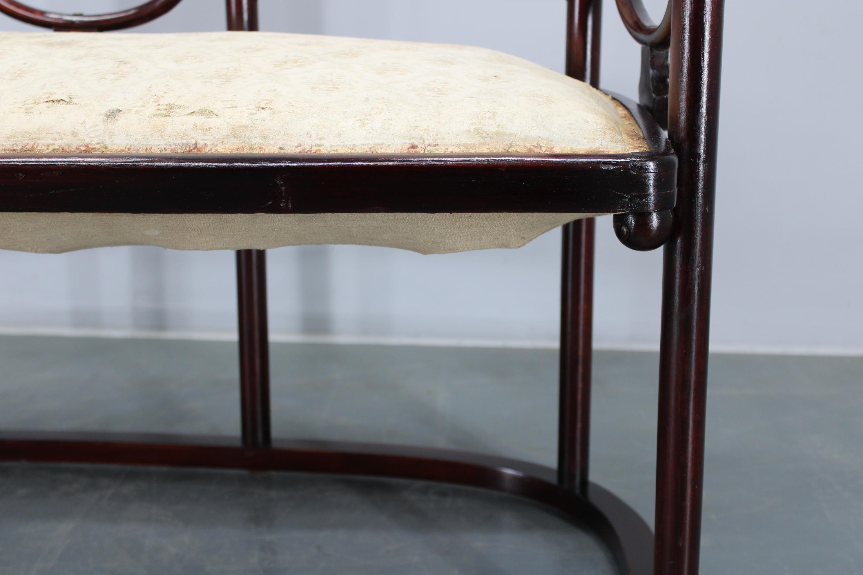 Josef Hoffmann Variación del sofá Art Nouveau 