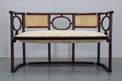 Josef Hoffmann Variación del sofá Art Nouveau "Fledermaus" de Fischel