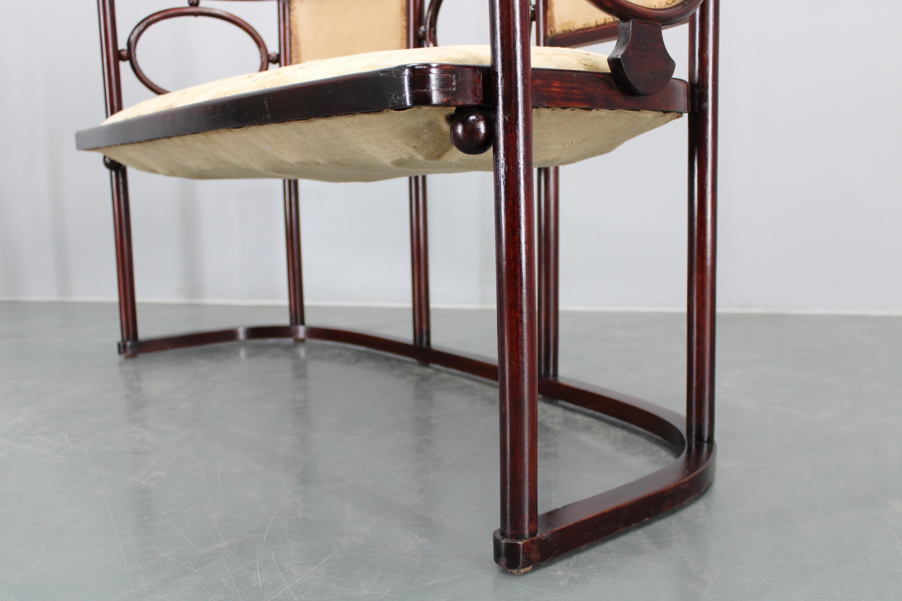 Josef Hoffmann Variación del sofá Art Nouveau 