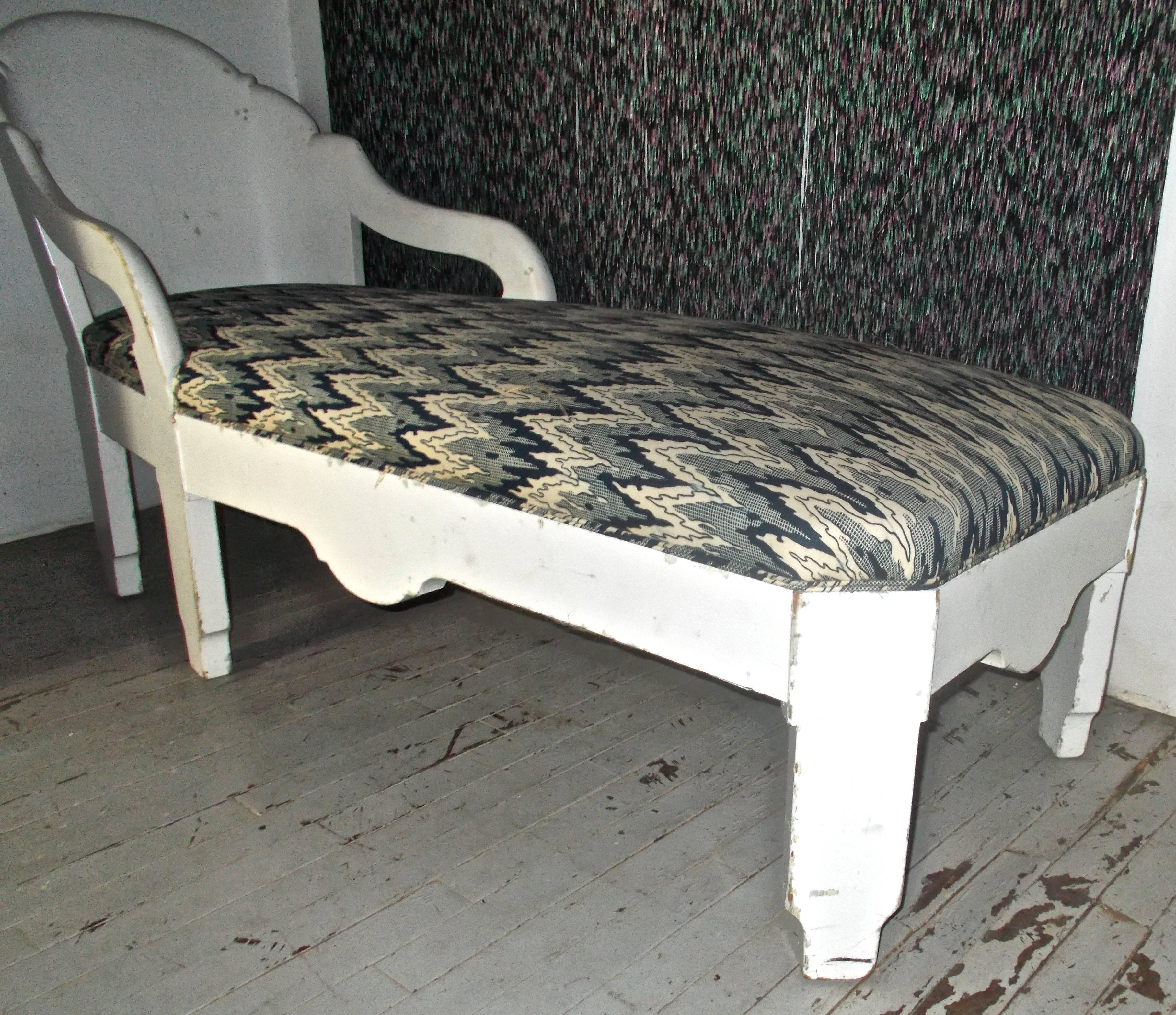 Austrian Josef Hoffmann Wiener Werkstatte Style Boudoir Couch Day Bed Chaise Lounge