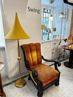 Josef Hoffmann Wiener Werkstaette lampadaire en laiton et soie lampadaire Jugendstil