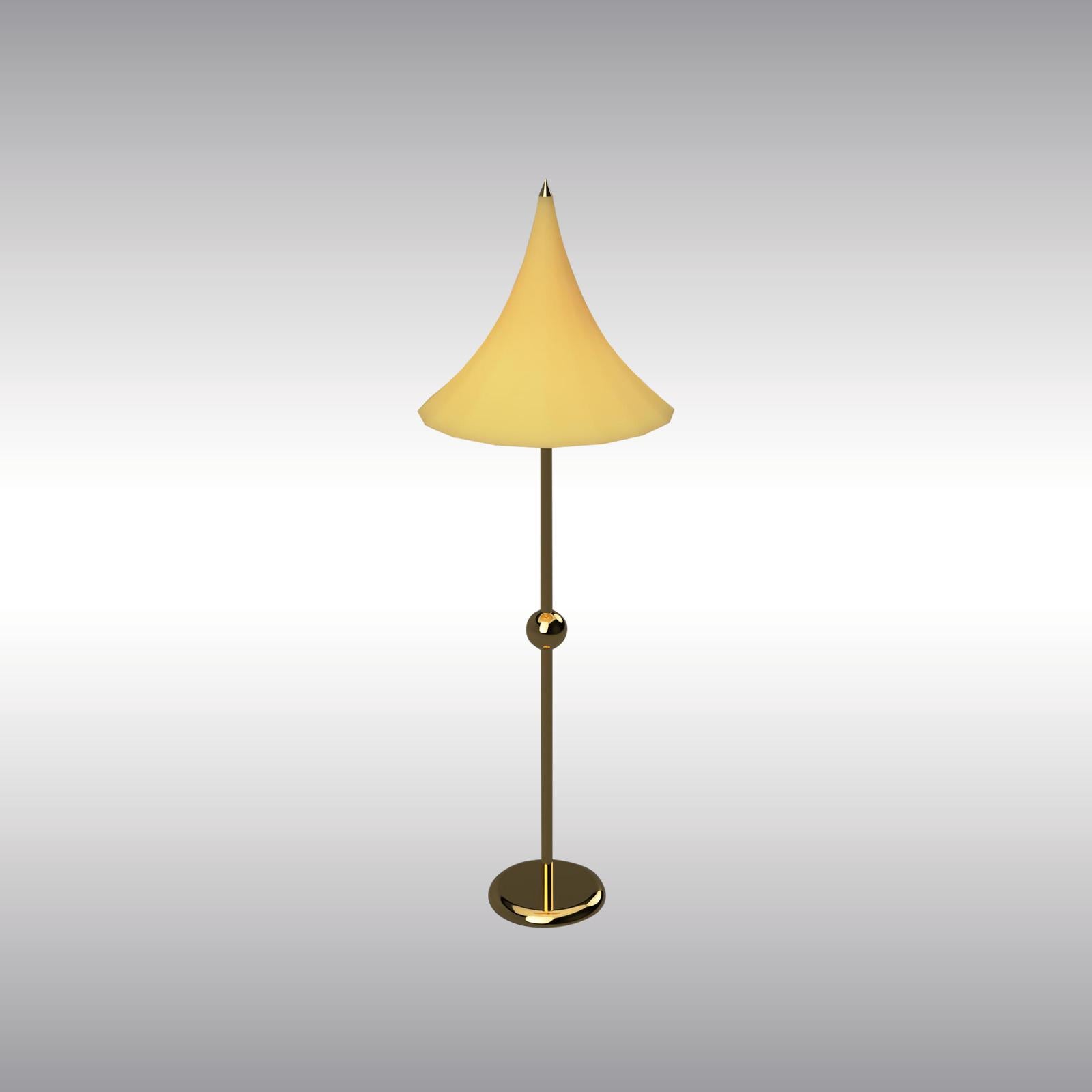 Josef Hoffmann Wiener Werkstaette brass and Silk Floorlamp floor lamp Jugendstil For Sale 1