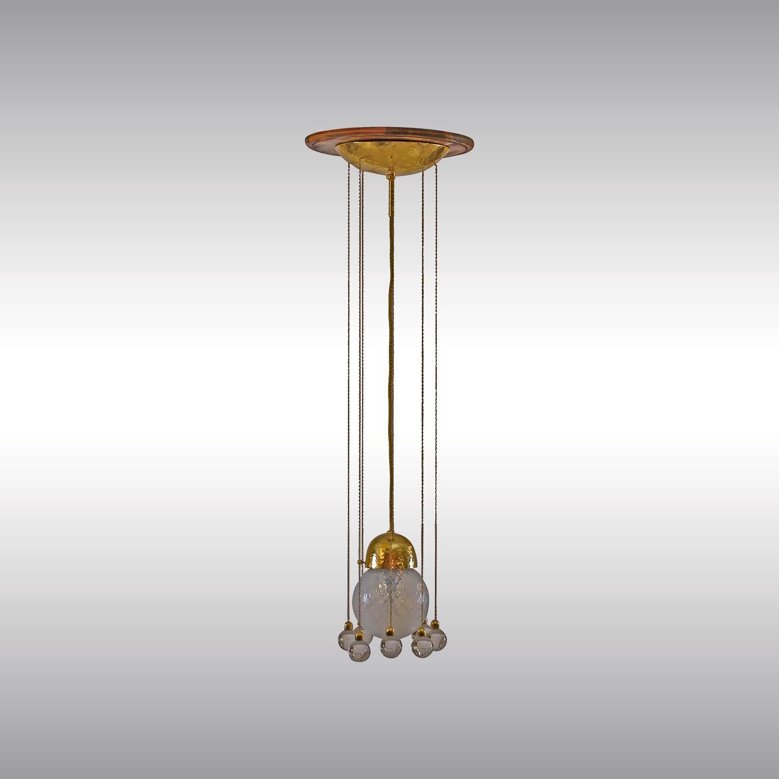 Hand-Crafted Josef Hoffmann & Wiener Werkstaette Ceiling Lamp, Re-Edition For Sale